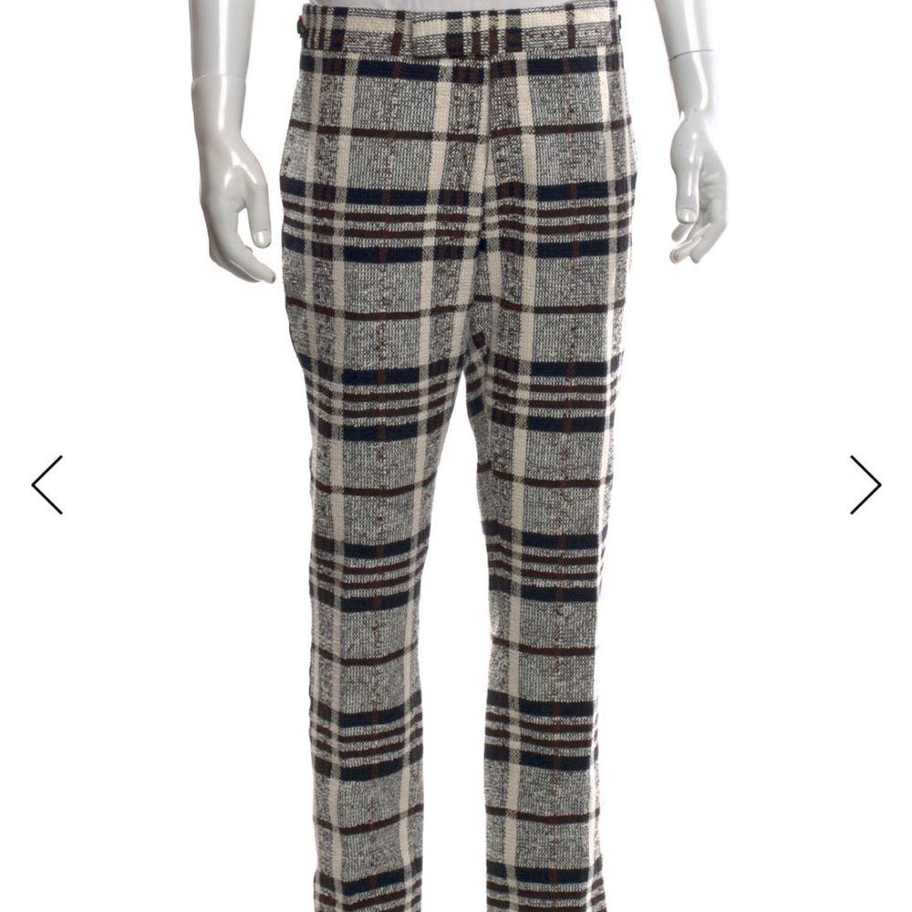 Thom Browne Plaid Cropped Trousers — Altered to 30” Waist (Size 1)